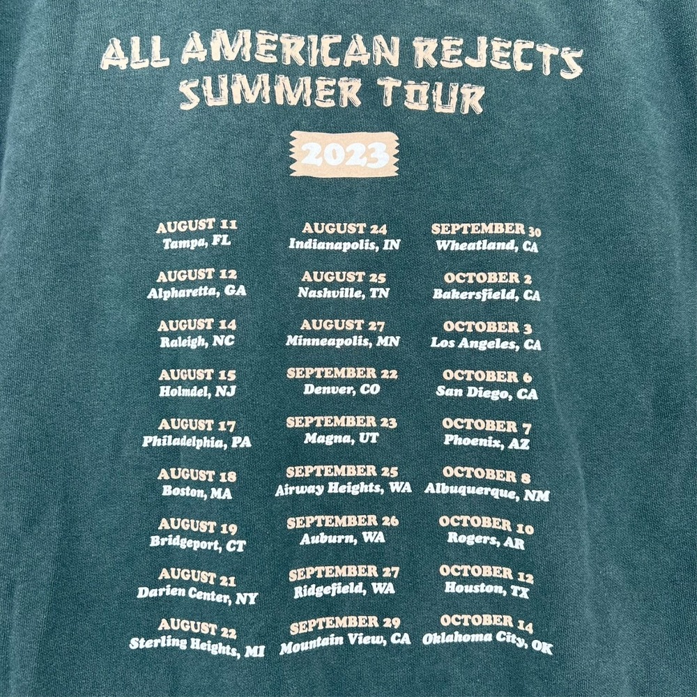 All-American Rejects 2023 Wet Hot Summer Tour Sweatshirt Mens XL Comfort Colors‎